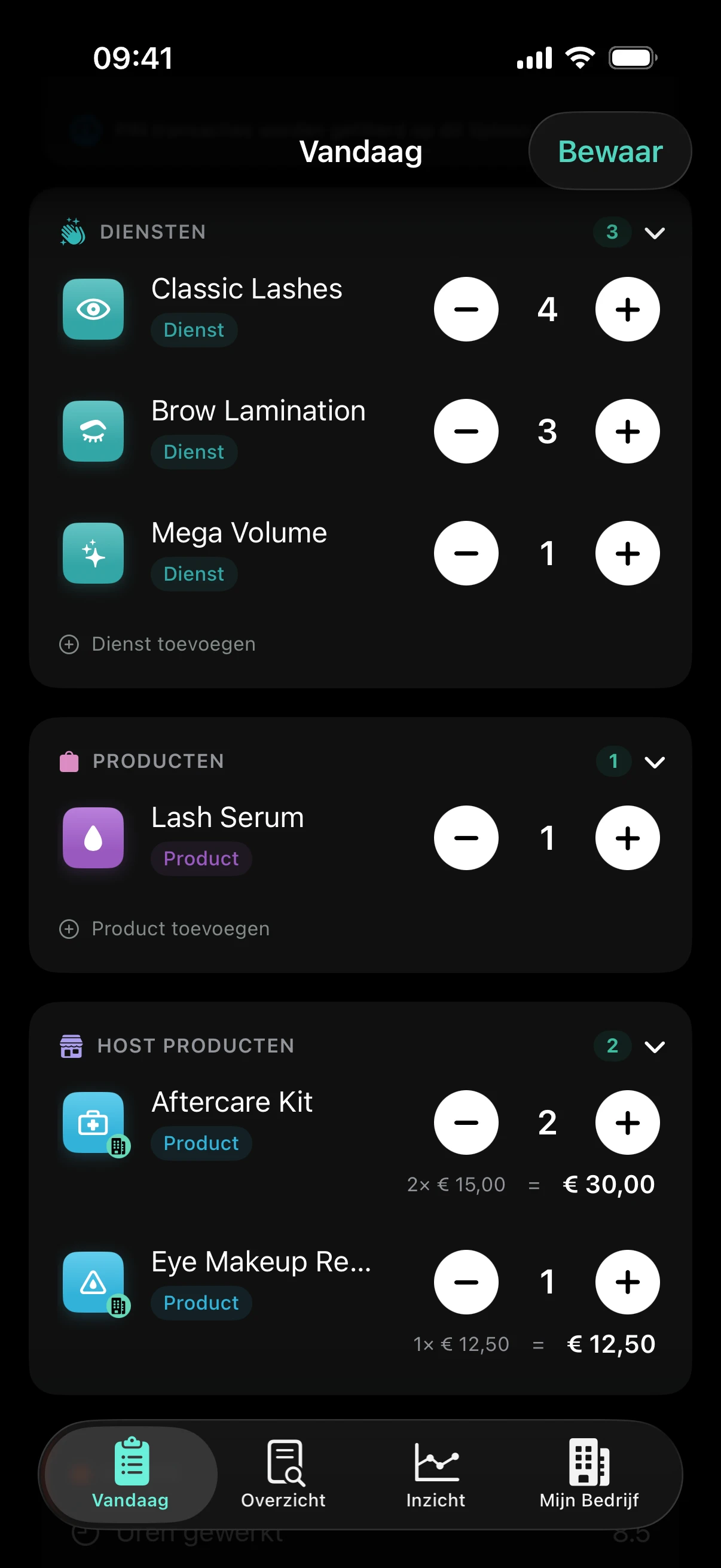 ZumFlo dagstaat — Diensten, producten en host producten
