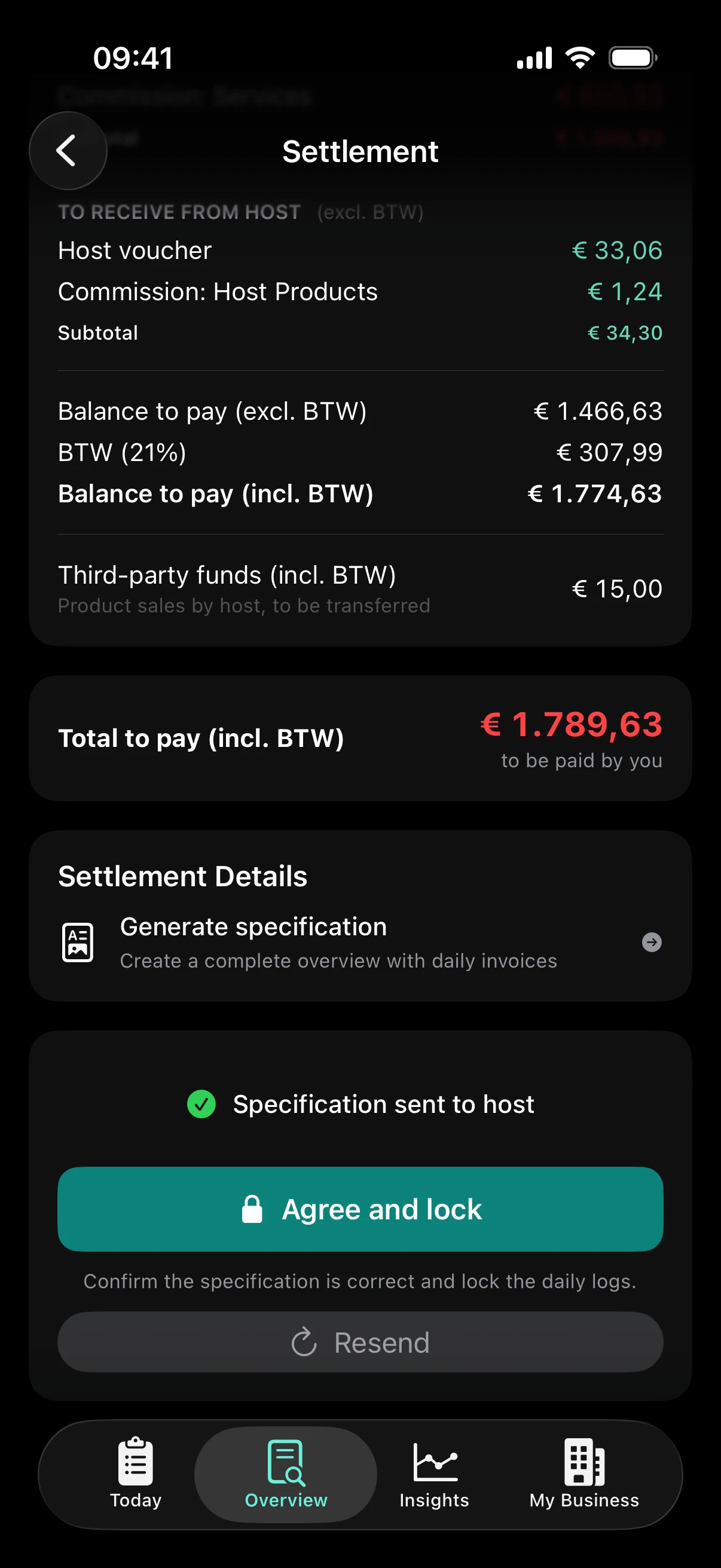 ZumFlo overview — Period statement PDF export